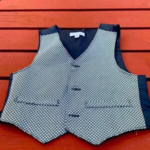 Five  for 25 Newberry, formal, black and white vest in excellent used condition